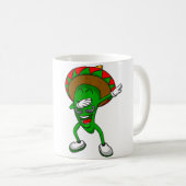 Die Dabbing Chili Pepper Mexikanisches Essen Kaffeetasse (VorderseiteRechts)