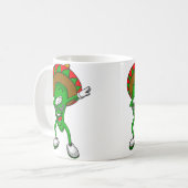 Die Dabbing Chili Pepper Mexikanisches Essen Kaffeetasse (Vorderseite Links)