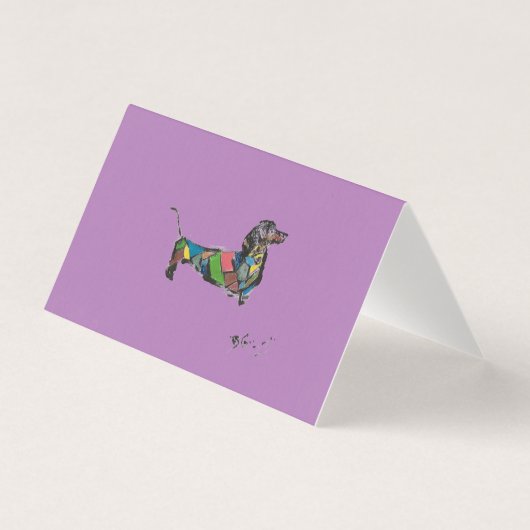 Die Dachshund-Magnetkarte (Vorderseite)