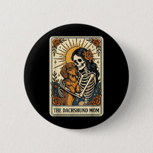 Die Dachshund-Mutter-Tarotkarte Button