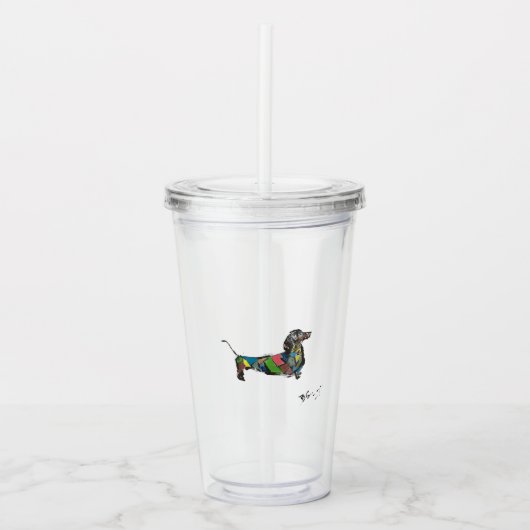 Die Dackel Acrylic Tumbler Acryltrinkbecher (Vorderseite)