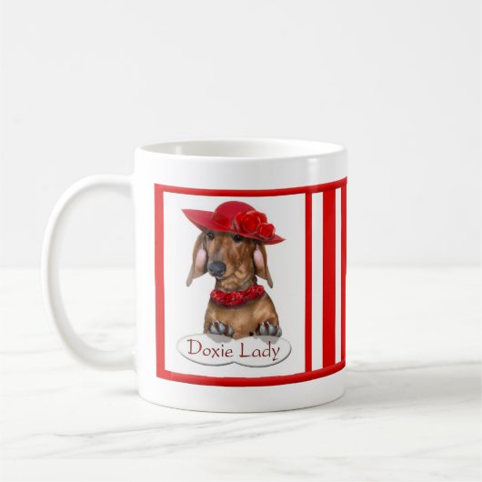 Die Dackel-Dame Mug Kaffeetasse (Links)