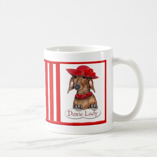 Die Dackel-Dame Mug Kaffeetasse (Rechts)