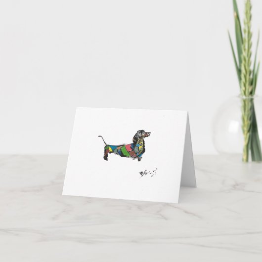 Die Dackel Feiertagskarte (Vorderseite)