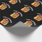 Die Dackel Funny Sieger Hot Dog Puff Dark BG Geschenkpapier (Ecke)