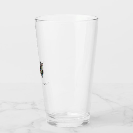 Die Dackel Glas Cup 16 oz. (Links)
