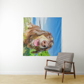 Die Dackel ist ein perfekt entwickeltes Hund Xmas Wandteppich (Beispiel (Horizontal))