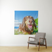 Die Dackel ist ein perfekt entwickeltes Hund Xmas Wandteppich (Beispiel)