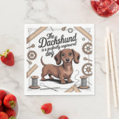 Die Dackel ist ein perfekt konstruierter Hund Serviette (Beispiel)