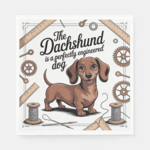 Die Dackel ist ein perfekt konstruierter Hund Serviette
