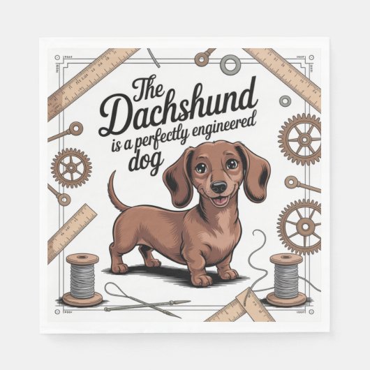 Die Dackel ist ein perfekt konstruierter Hund Serviette (Vorderseite)