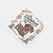 Die Dackel ist ein perfekt konstruierter Hund Serviette (Ecke)