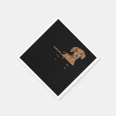 Die Dackel Whisperer Funny Dackel Serviette (Ecke)
