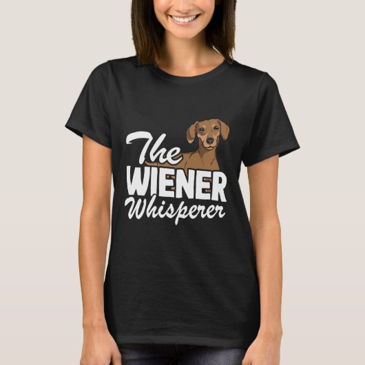 Die Dackel Whisperer Funny Dackel T-Shirt (Vorderseite)