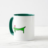 Die Dackel zu Weihnachten Tasse (Vorderseite Links)