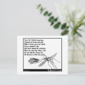 Die Daddy Lange Lege und die Fliege Postkarte (Stehend Vorderseite)