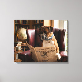 Die Daily Growl Boxer Hund Ausgabe Leinwanddruck
