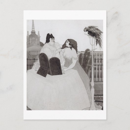 Die Dame am Bekleidungtisch (Tinte und Waschmaschi Postkarte (Vorderseite)