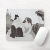 Die Dame an der Frisierkommode (Tinte und Wäsche) Mousepad (Mit Mouse)