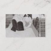 Die Dame an der Frisierkommode (Tinte und Wäsche) Visitenkarte (Rückseite)