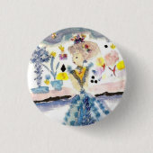 Die Dame Collection Brooch/Button im Watercolor Button (Vorderseite)