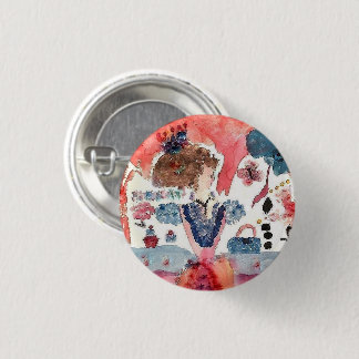 Die Dame Collection Brooch/Button im Watercolor Button