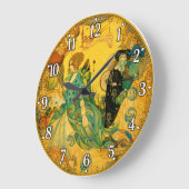 Die Dame der Dekoration Große Wanduhr (Winkel)