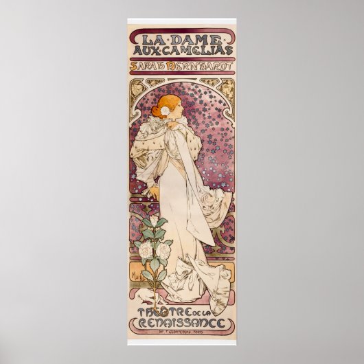 Die Dame der Kamelien von Alphonse Mucha Poster (Vorne)