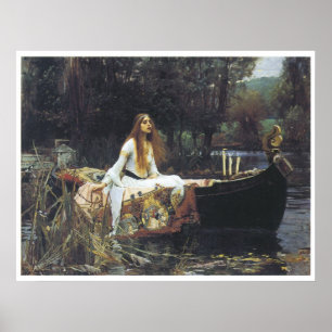 Die Dame der Schalotte, John William Waterhouse Poster