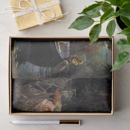 Die Dame der Shallot-Decoupage Seidenpapier (Geschenk)