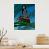 Die Dame der verlorenen Blütenblätter Poster (Küche)