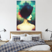 Die Dame des Schlosses Leinwanddruck (Insitu (Schlafzimmer))