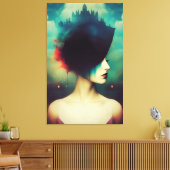 Die Dame des Schlosses Leinwanddruck (Insitu (Wohnzimmer))