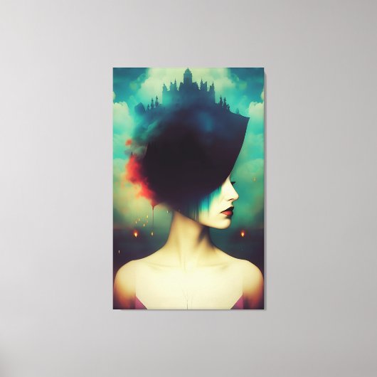 Die Dame des Schlosses Leinwanddruck (Vorderseite)