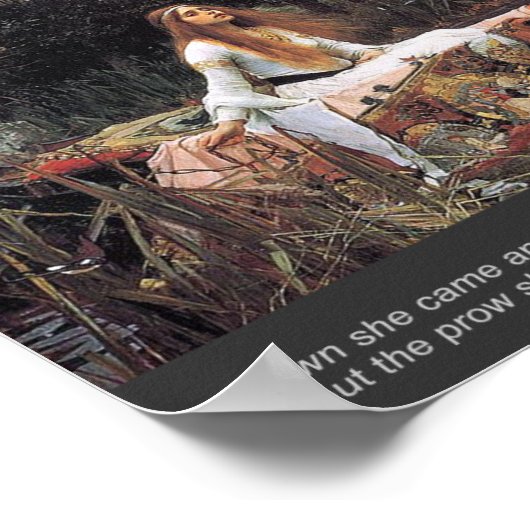 Die Dame des Shalotts Poster (Ecke)