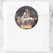 "Die Dame des Shalotts" Pre-Raphaelite-Buchzeichen Runder Aufkleber (Tasche)