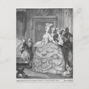 Die Dame im Palais de la Reine Postkarte