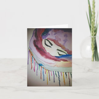 die Dame im Schal Feiertagskarte