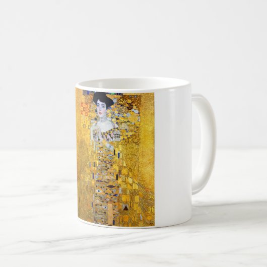 Die Dame in Gold, Gustav Klimt Kaffeetasse (VorderseiteRechts)