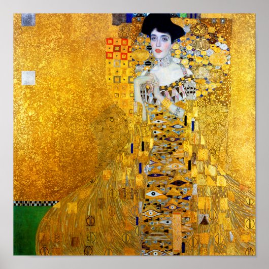Die Dame in Gold, Gustav Klimt Poster (Vorne)