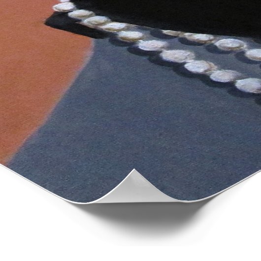 Die Dame in Graay Poster (Ecke)