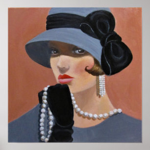 Die Dame in Graay Poster