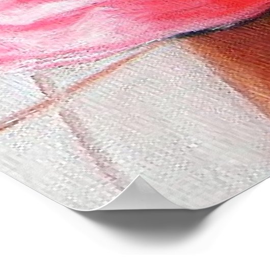 Die Dame in Rot Poster (Ecke)