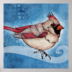 Die Dame ist eine Kardinal-Poster-Wall-Art Poster