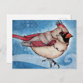 Die Dame ist eine Kardinal-Postkarte Postkarte (Vorne/Hinten)