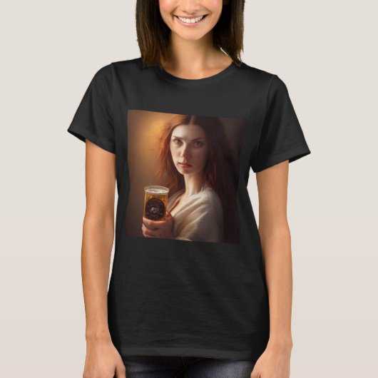 die Dame mit dem Bier T-Shirt (Vorderseite)