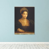 Die Dame mit dem grünen Turban Leinwanddruck (Insitu (Holzboden))