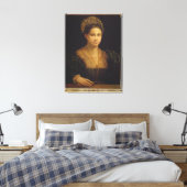 Die Dame mit dem grünen Turban Leinwanddruck (Insitu (Schlafzimmer))