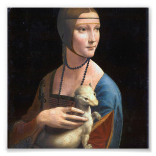 Die Dame mit dem Unkraut von Leonardo da Vinci ren Fotodruck