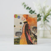 Die Dame mit der Rothaarkelle Postkarte (Stehend Vorderseite)